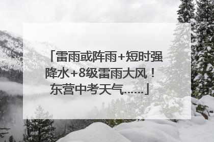 雷雨或阵雨+短时强降水+8级雷雨大风！东营中考天气……