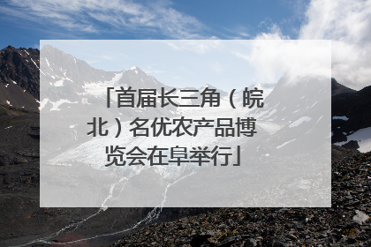 首届长三角（皖北）名优农产品博览会在阜举行
