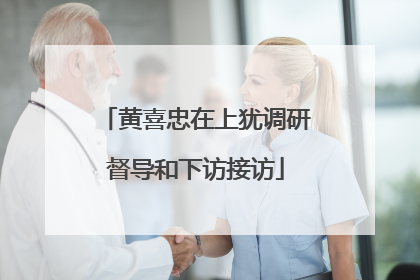 黄喜忠在上犹调研督导和下访接访