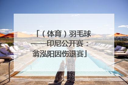 （体育）羽毛球——印尼公开赛：翁泓阳因伤退赛
