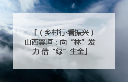 （乡村行·看振兴）山西襄垣：向“林”发力 借“绿”生金