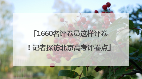 1660名评卷员这样评卷！记者探访北京高考评卷点