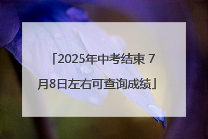 2025年中考结束 7月8日左右可查询成绩