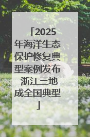2025年海洋生态保护修复典型案例发布 浙江三地成全国典型