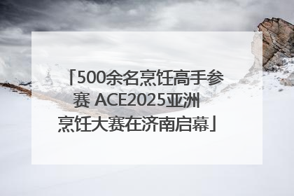 500余名烹饪高手参赛 ACE2025亚洲烹饪大赛在济南启幕