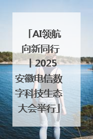AI领航 向新同行丨2025安徽电信数字科技生态大会举行