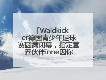 Waldkicker德国青少年足球赛圆满闭幕，指定营养伙伴inne因你陪伴少年前行